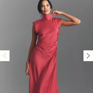 By Anthropologie Sleeveless Mock-Neck Midi Dress